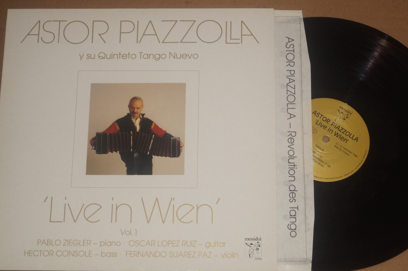 Astor Piazzolla Y Su Quinteto Tango Nuevo – Live In Wien Vol. 1 LP Messidor