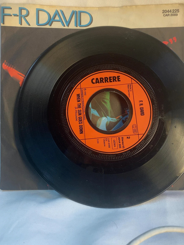 F.R. David - When The Sun Goes Down - 7" Vinyl Single