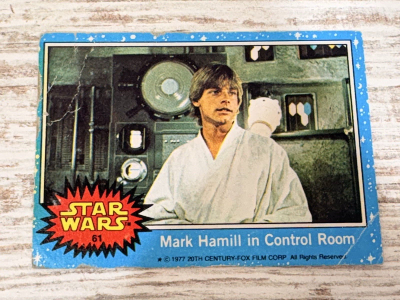 Star Wars Mark Hamill nella sala di controllo XX secolo Fox #61 1977 blu