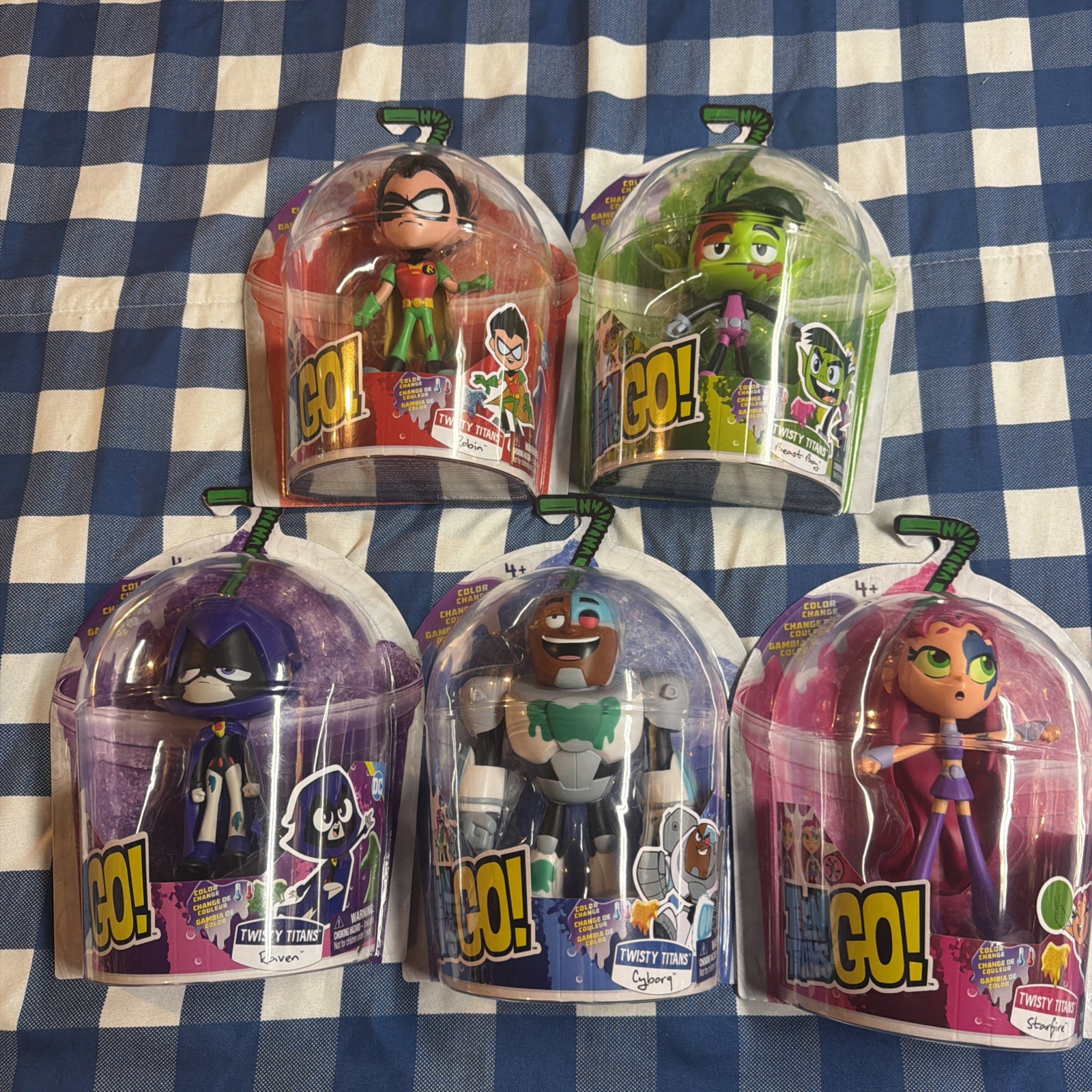 Teen Titans Go! Twisty Titans Complete Set of ALL 5 Figures NEW Sealed VHTF RARE