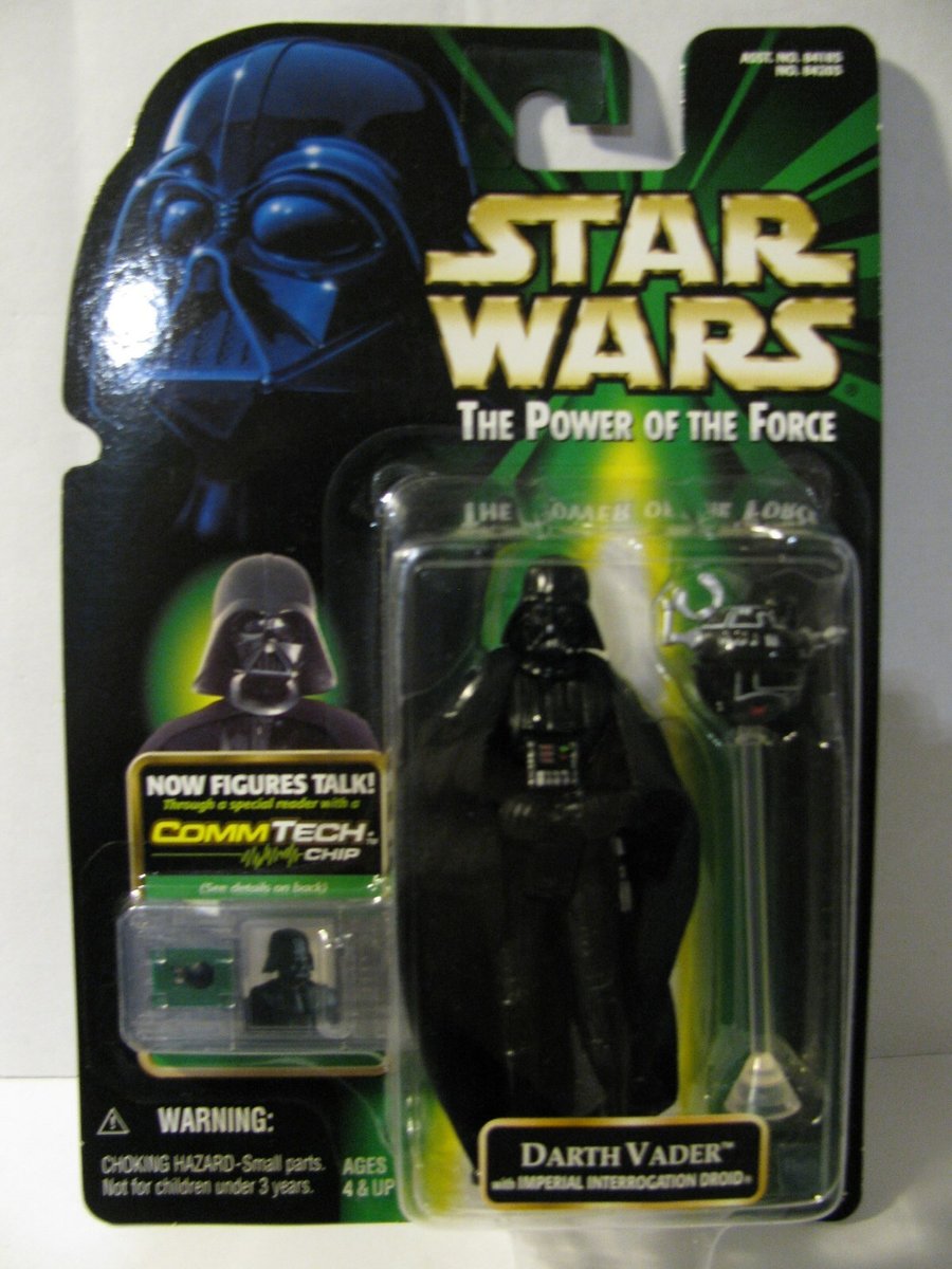 1999 STAR WARS POTF DARTH VADER CON DROIDE INTERROGATORIO IMPERIALE NUOVO SU CARTONCINO
