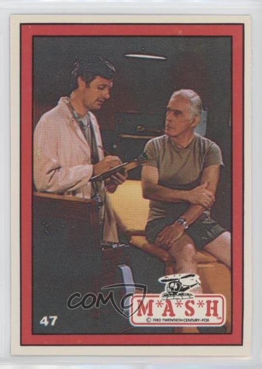 1982 Donruss M*A*S*H Occhio di Falco Pierce Colonnello Potter #47 0b3
