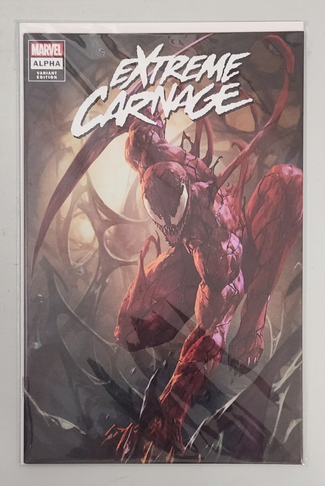 Marvel Extreme Carnage Alpha #1 Skan Srisuwan Virgin variante fumetto quasi nuovo