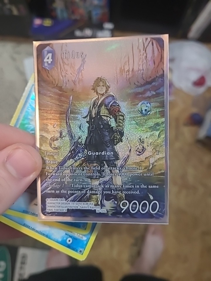 Final Fantasy Blissful Eternity TCG Tidus 29-105L Full Art quasi nuovo (confezione fresca)