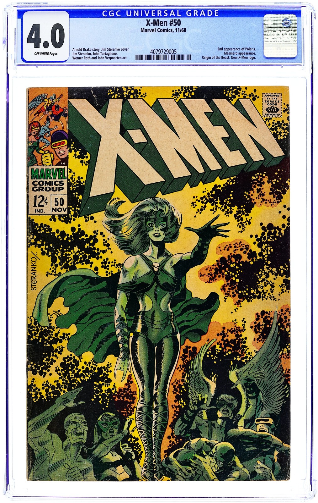 Uncanny X-Men #50 CGC 4.0 1968 4079729005