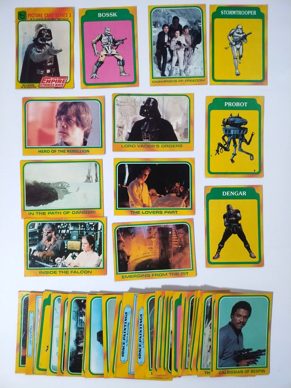 Star Wars (series 5) & Empire Strikes Back (series 3) Topps card lot of 55