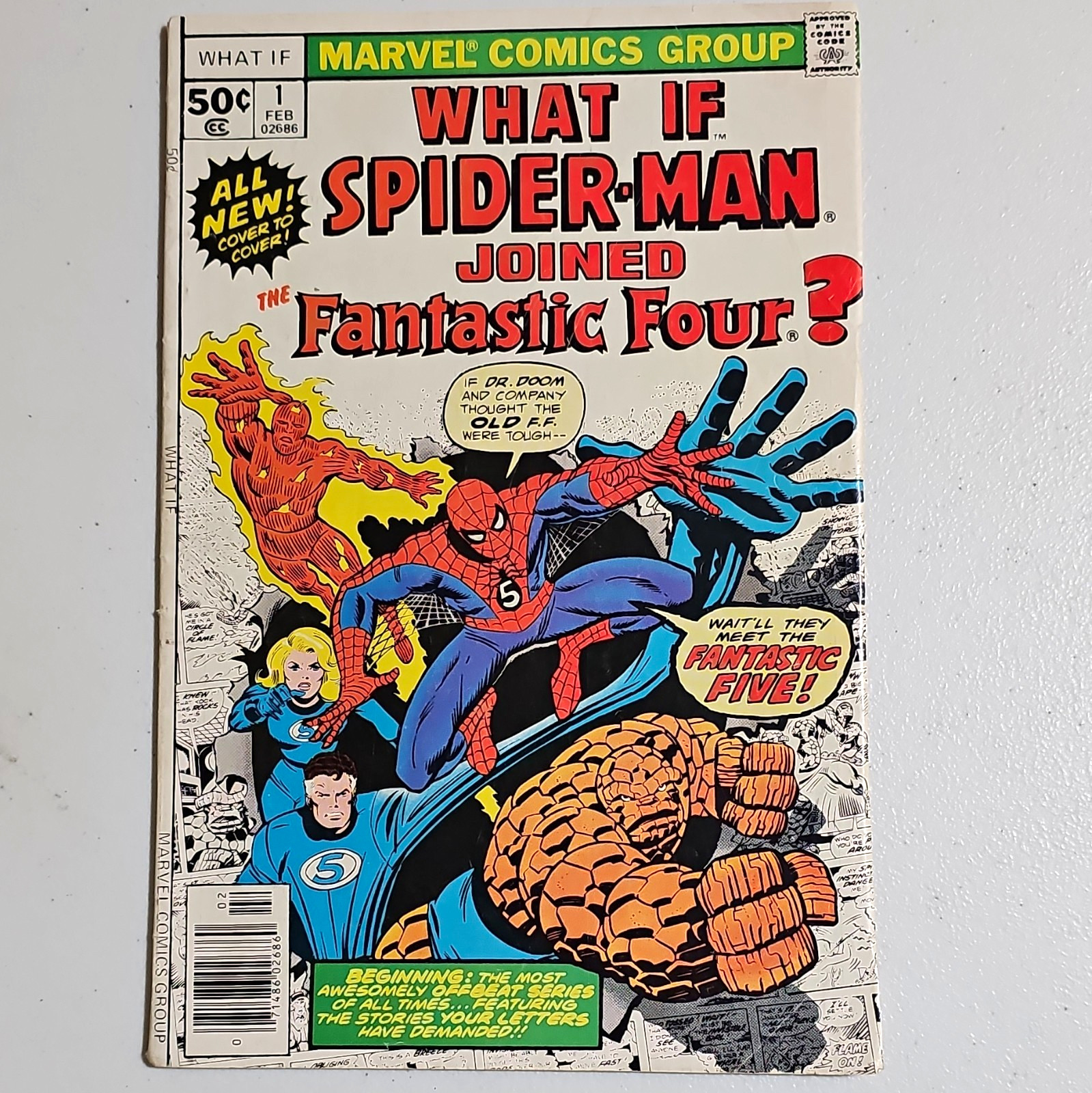 Marvel Comics Group What If #1 "Spider-Man Joined the Fantastic Four" Comic  