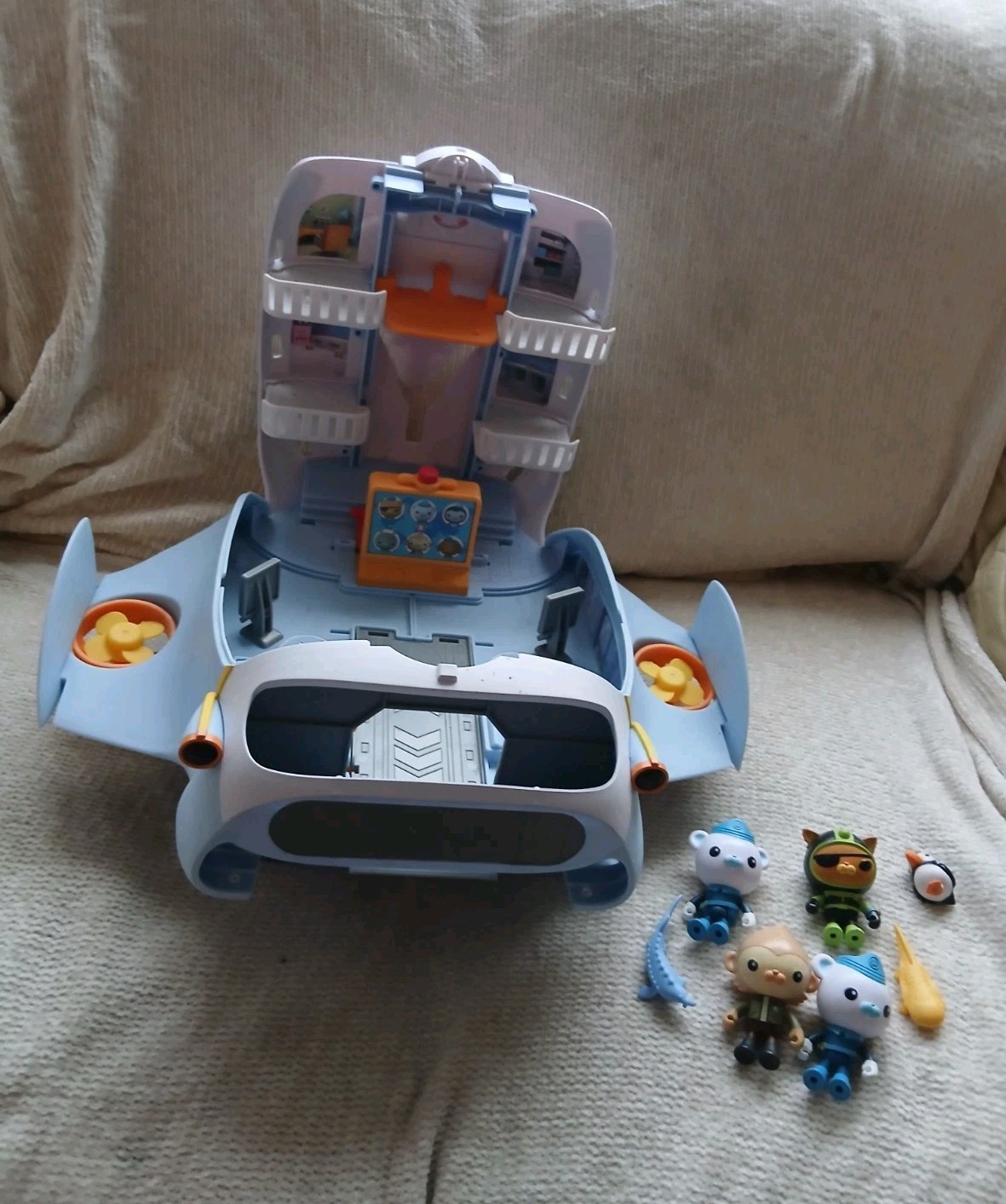 Octonauts Above And Beyond  Octoray Headquarters toy - Working In VGC 7x Figures