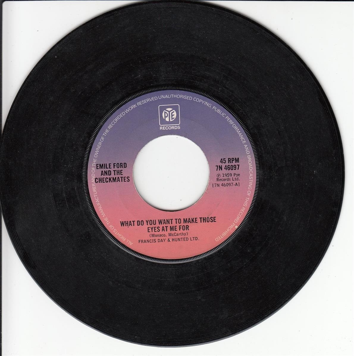 Emile Ford - What Do You Want To Make Those Eyes At Me For (UK) ++ used ++