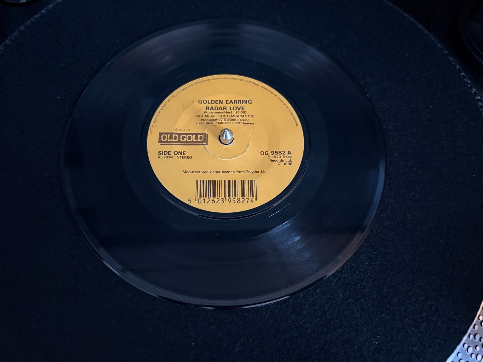 Golden Earring Radar Love UK 1986 Old Gold Reissue 7" Vinyl VG+