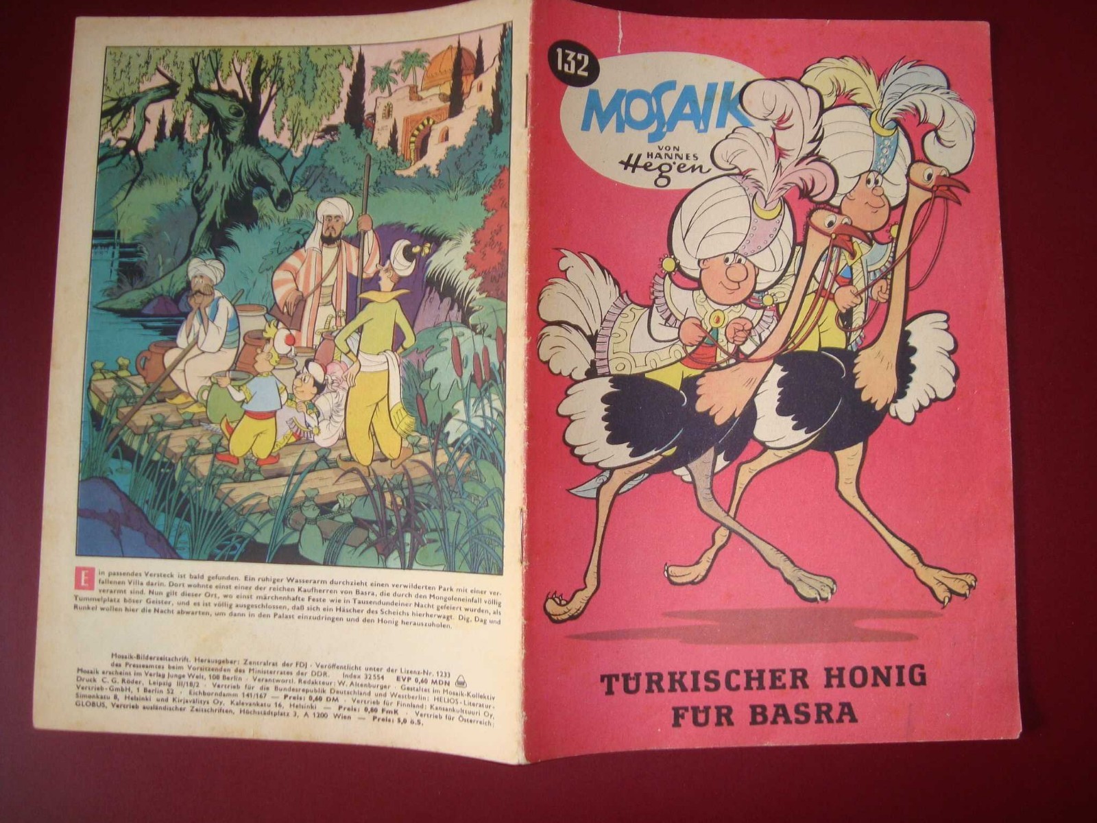 Mosaico n.132 - Miele turco per Bassora, originale H.Hegen, novembre 1967