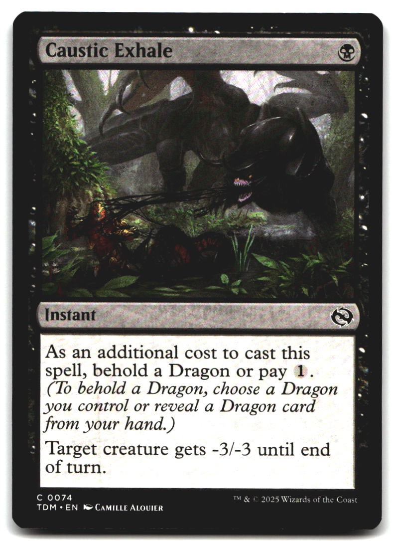Caustic Exhale 74 Tarkir: Dragonstorm C quasi nuovo Magic: The Gathering