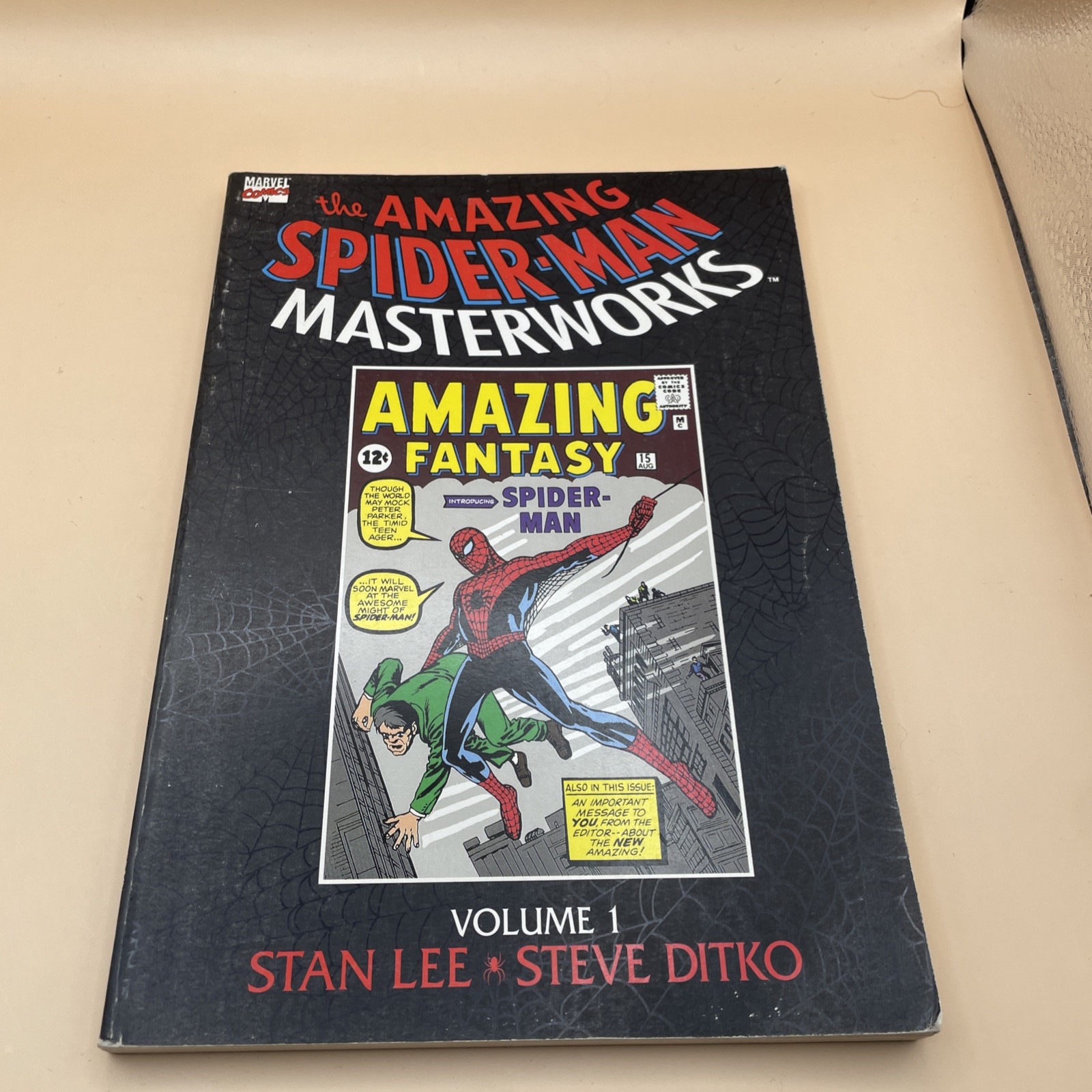 AMAZING SPIDERMAN MASTERWORKS Vol 1 Marvel Comics 1992 prima stampa Stan Lee quasi nuovo