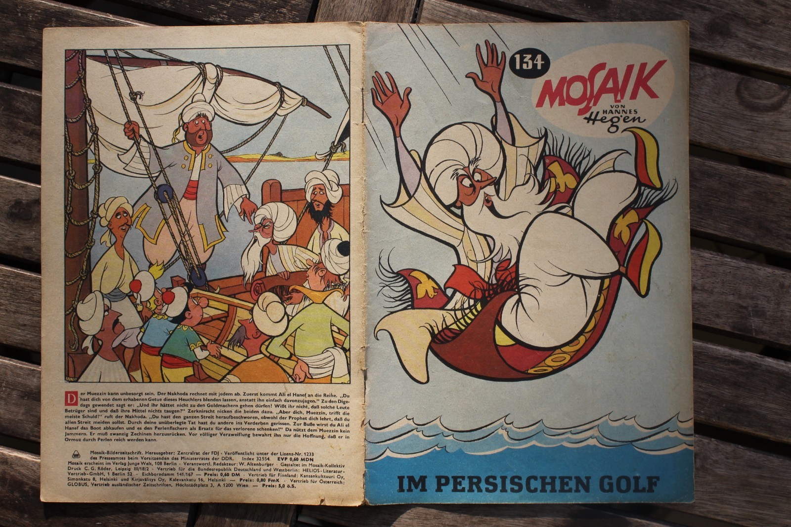 Originale Mosaico Hannes Hegen No. 134 Nel Persischen Golf Dicembre 1967 Zust. 1