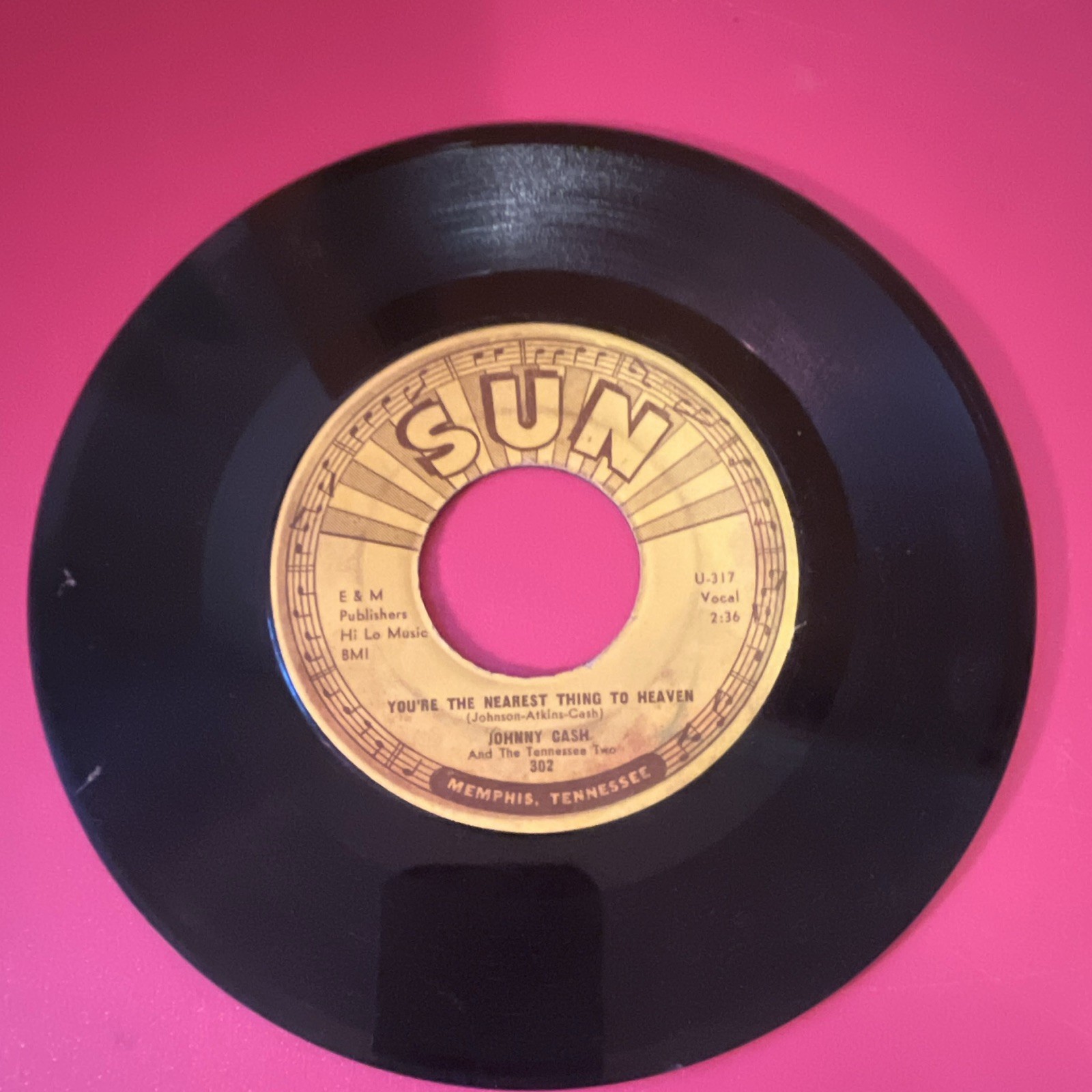 Johnny Cash Vinyl  Sun Memphis, TN