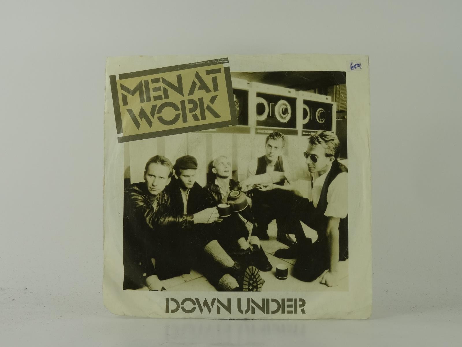 MEN AT WORK DOWN UNDER/CRAZY (5) 2 Track 7" Single plus Picture Sleeve CBS RECOR