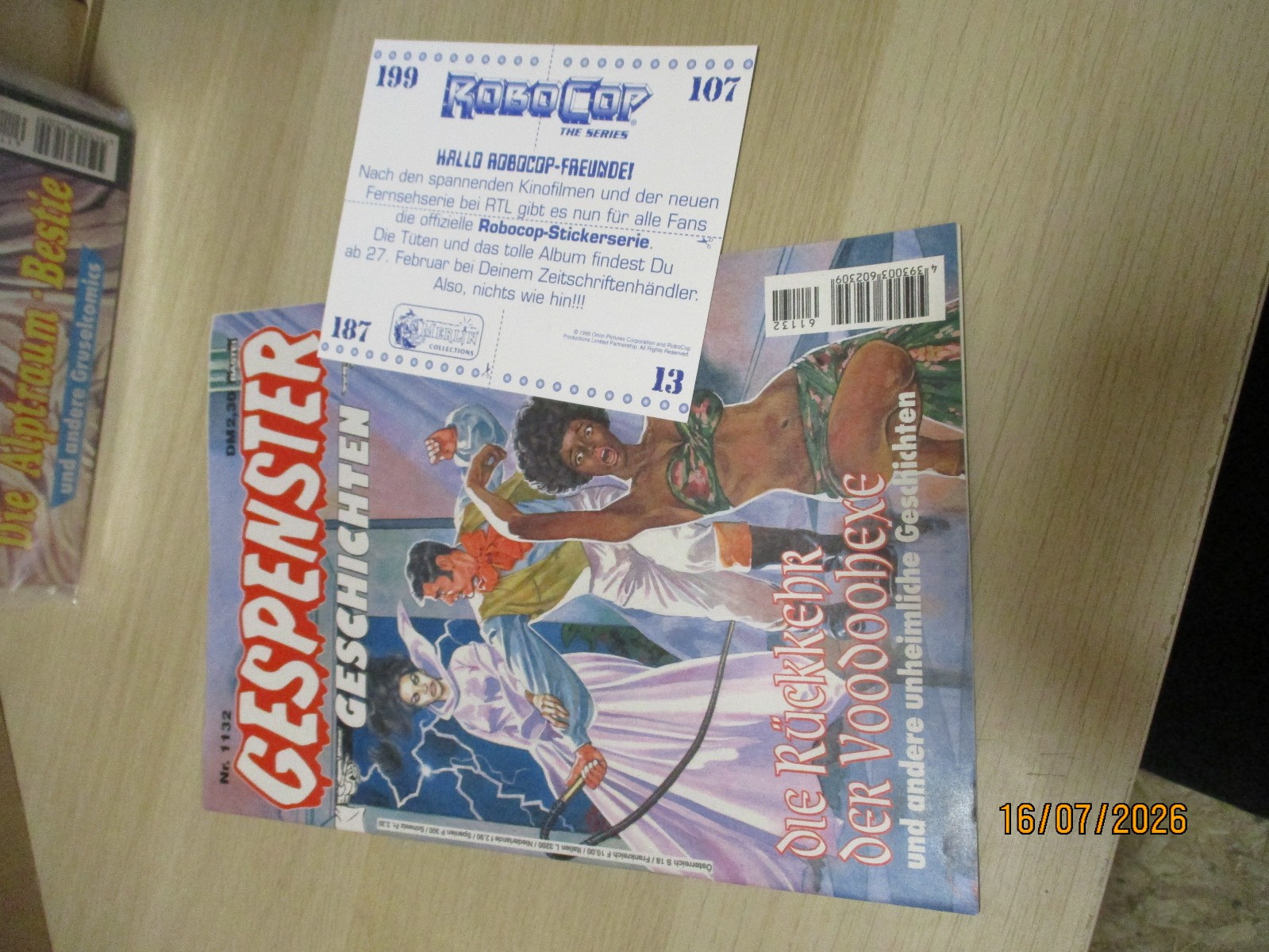Storie di fantasmi # 1132 con Merlino 4 adesivi RoboCop