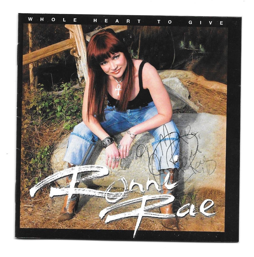 RONNI RAE RIVERS Country Music Autographed / Signed Cd Cover WHOLE HEART TO GIVE
