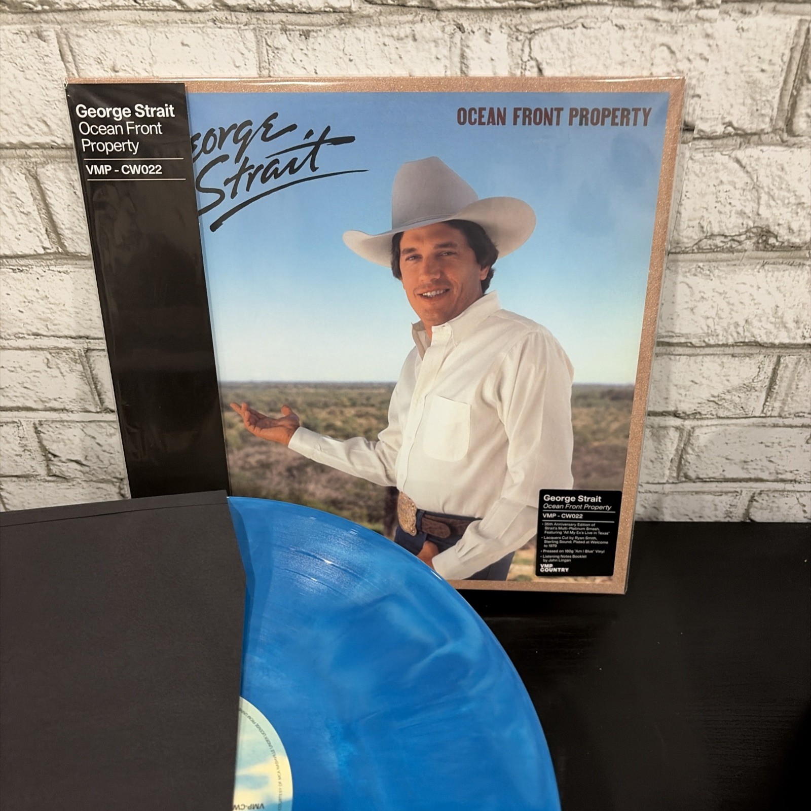 George Strait - Ocean Front Property - VMP Blue Vinyl  Me Please CW022