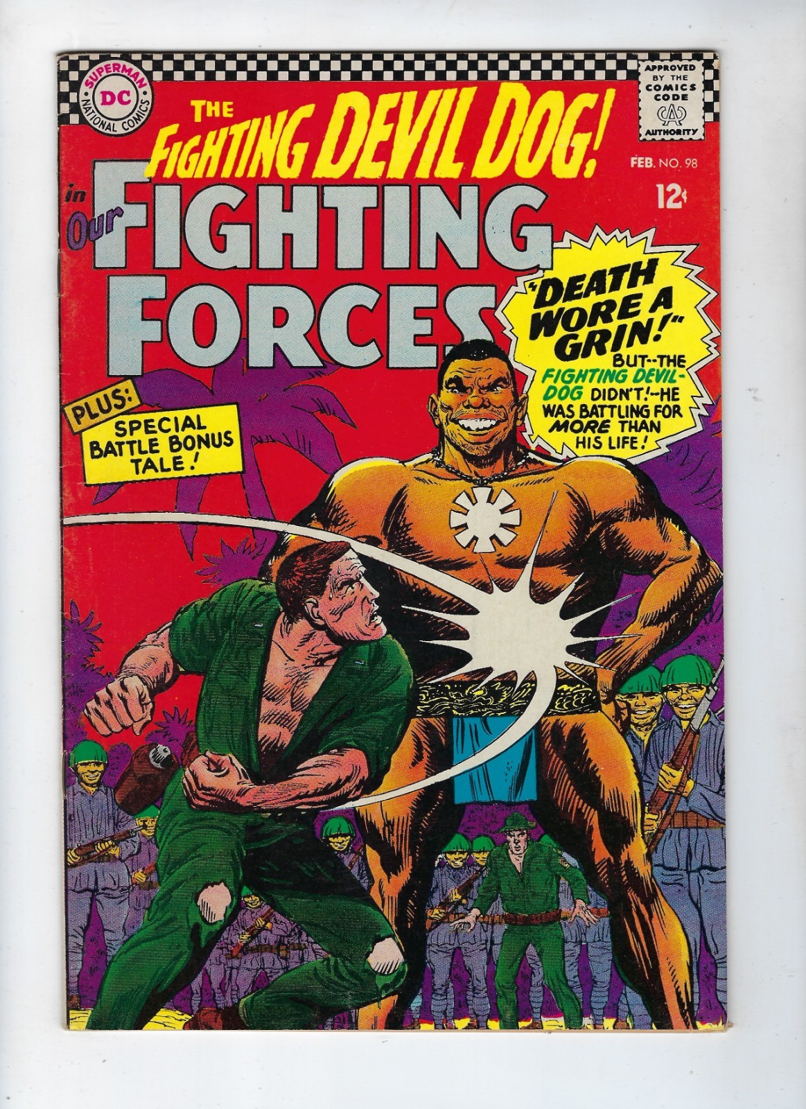 Our Fighting Forces # 98 DC Comics Silver Age Irv Novick Cover Feb 1966 VF
