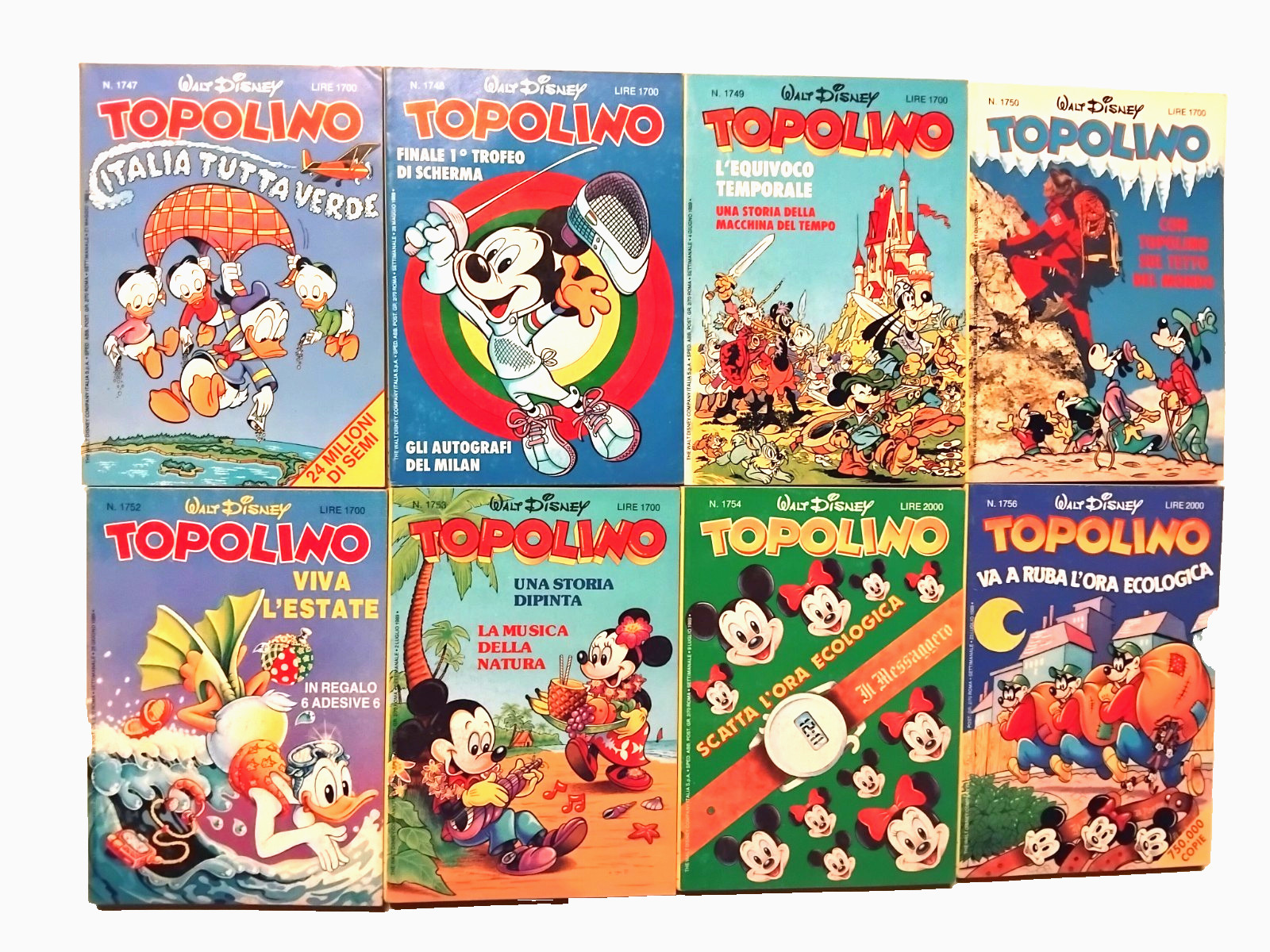 LOTTO N°8 TOPOLINO 1747/1748/1749/1750/1752/1753/1754/1756
