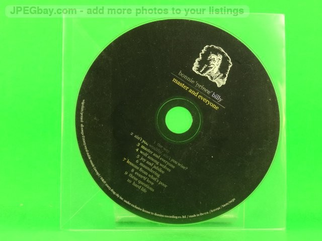 BONNIE PRINCE BILLY MASTER AND EVERYONE (U1) CD Album  ROYAL STABLE MUSIC