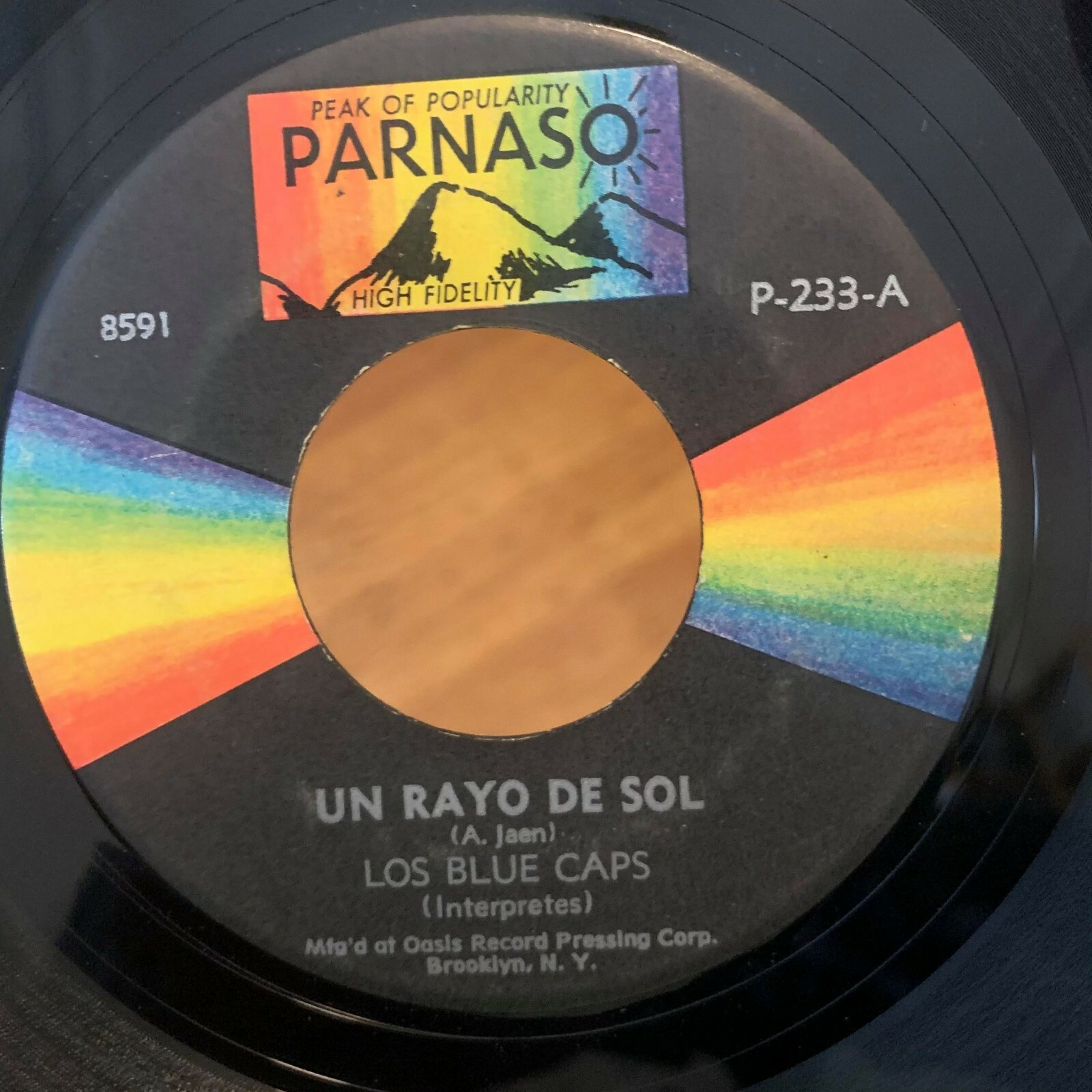 Los Blue Caps - Cuando Te Miro / Un Rayo De Sol 7” Vinyl 45 Latin Psych 45rpm US