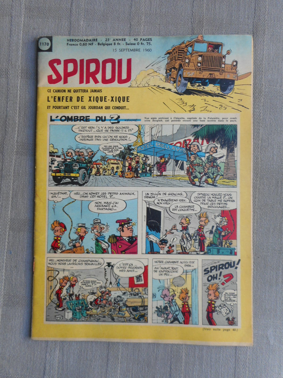 Hebdo Il Giornale Di Spirou N°1170 1960 In Buone Condizioni