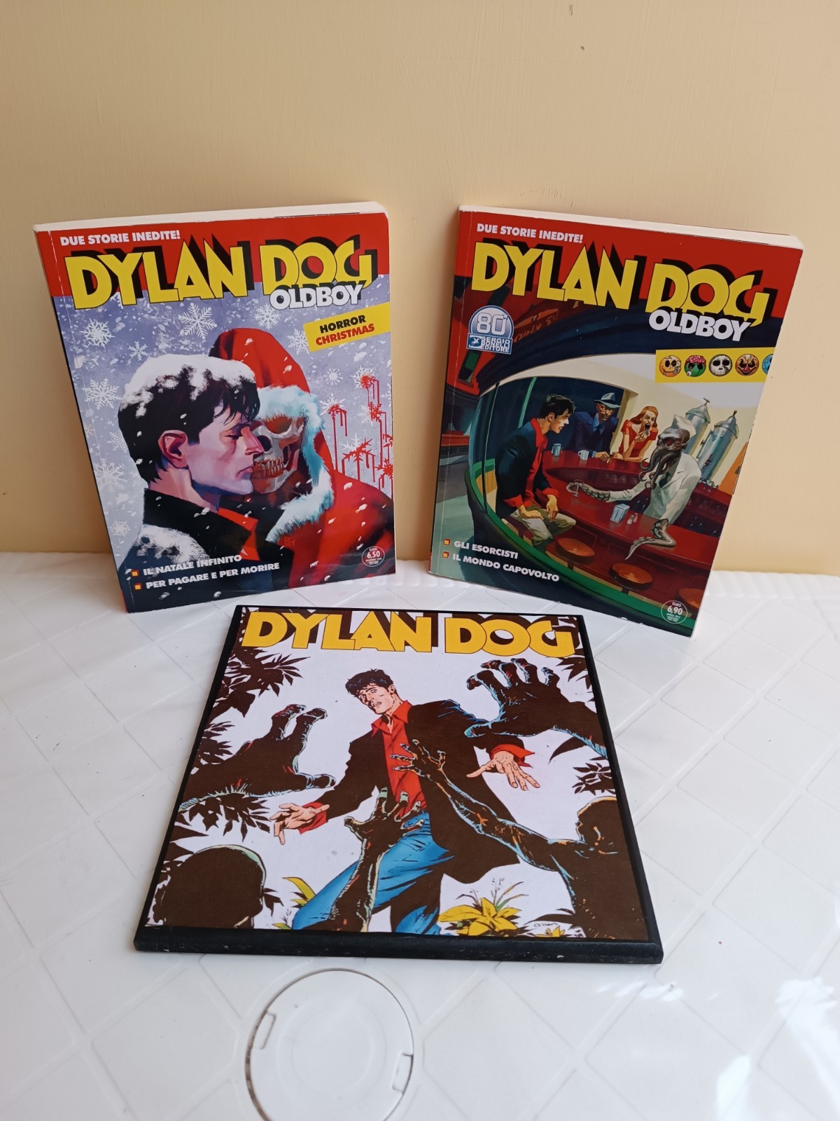 Dylan Dog Oldboy  2 volumi 1^ ediz. 2019 più quadretto 20x20 ottimi