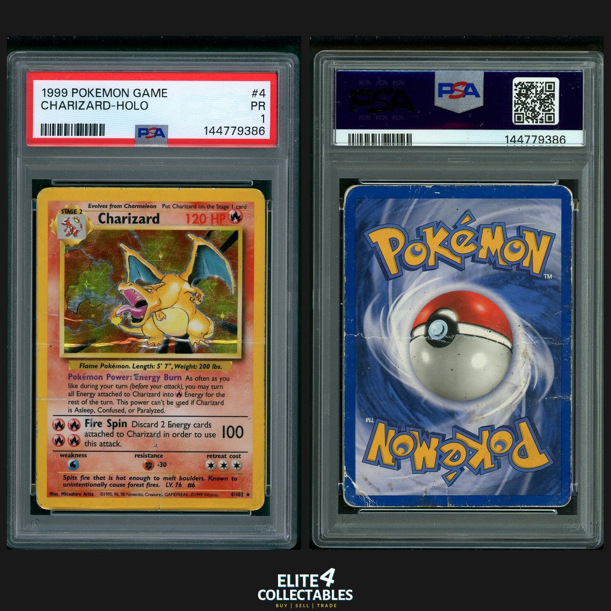 Charizard 4/102  - PSA 1 (WOTC - Base Set)