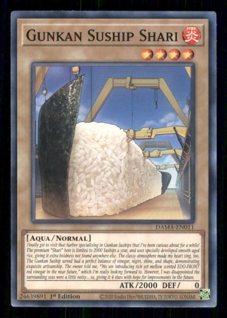 Gunkan Suship Shari DAMA-EN011 Alba Comune di Maestà Yu-Gi-Oh 1° Edizione NM