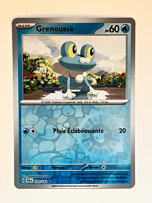 Carte Pokémon Grenousse 60pv 039/142 reverse