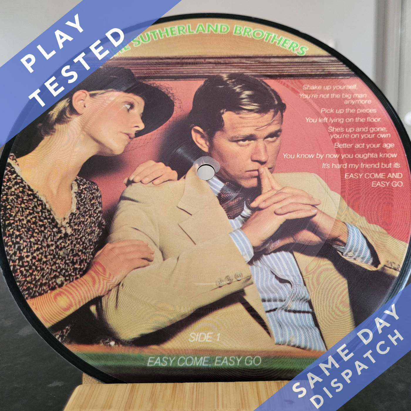 The Sutherland Brothers – Easy Come, Easy Go (1979) - 7" Vinyl Picture Disc- VG+