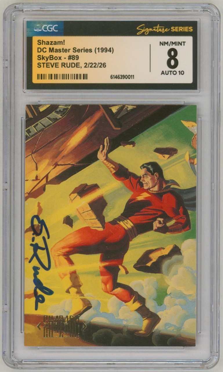 CGC SS 8 PERFETTO 10 AUTOGRAFO Steve Rude firmato Shazam DC Master Series Art Card
