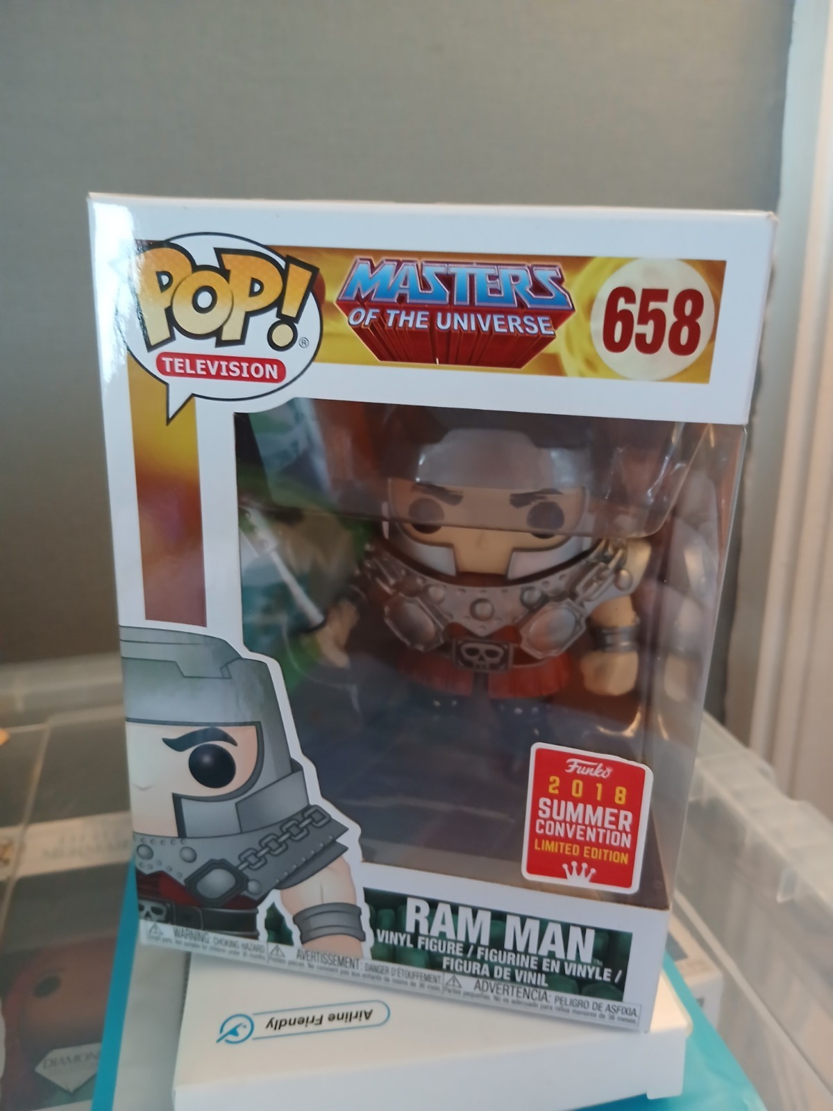 Funko pop MOTU Masters of the Universe RAM Man #658 Funko Pop! Vinile + Protezione