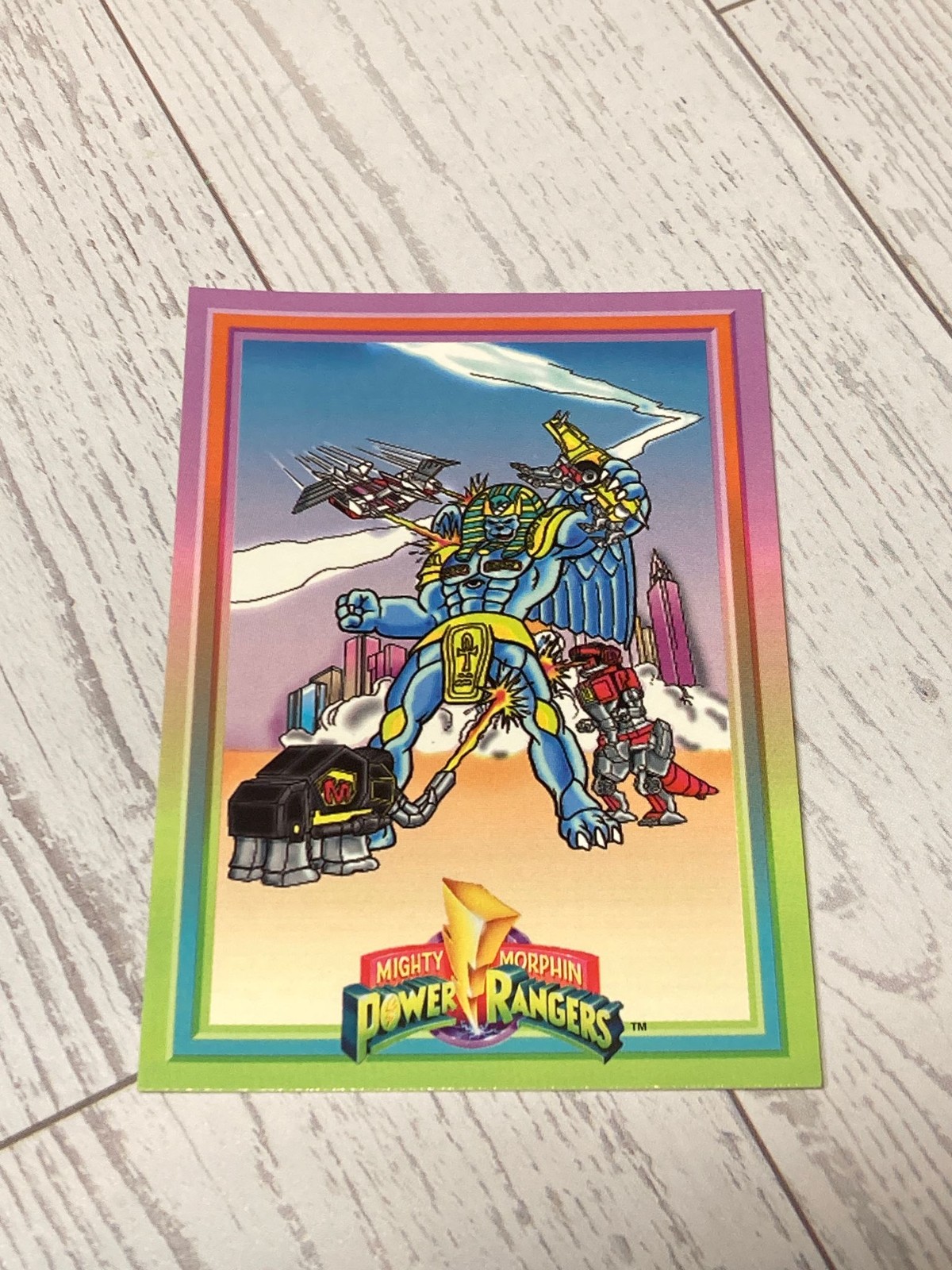 1994 Power Rangers Battle Action Goldar #57 Mighty Morphin carta da collezione vintage