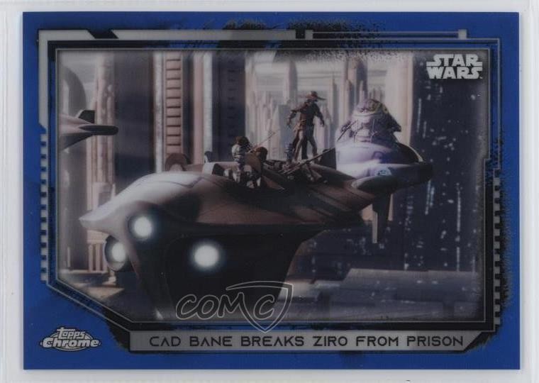 2021 Topps Chrome Star Wars Legacy rifrattore blu 11/99 #101 07uj