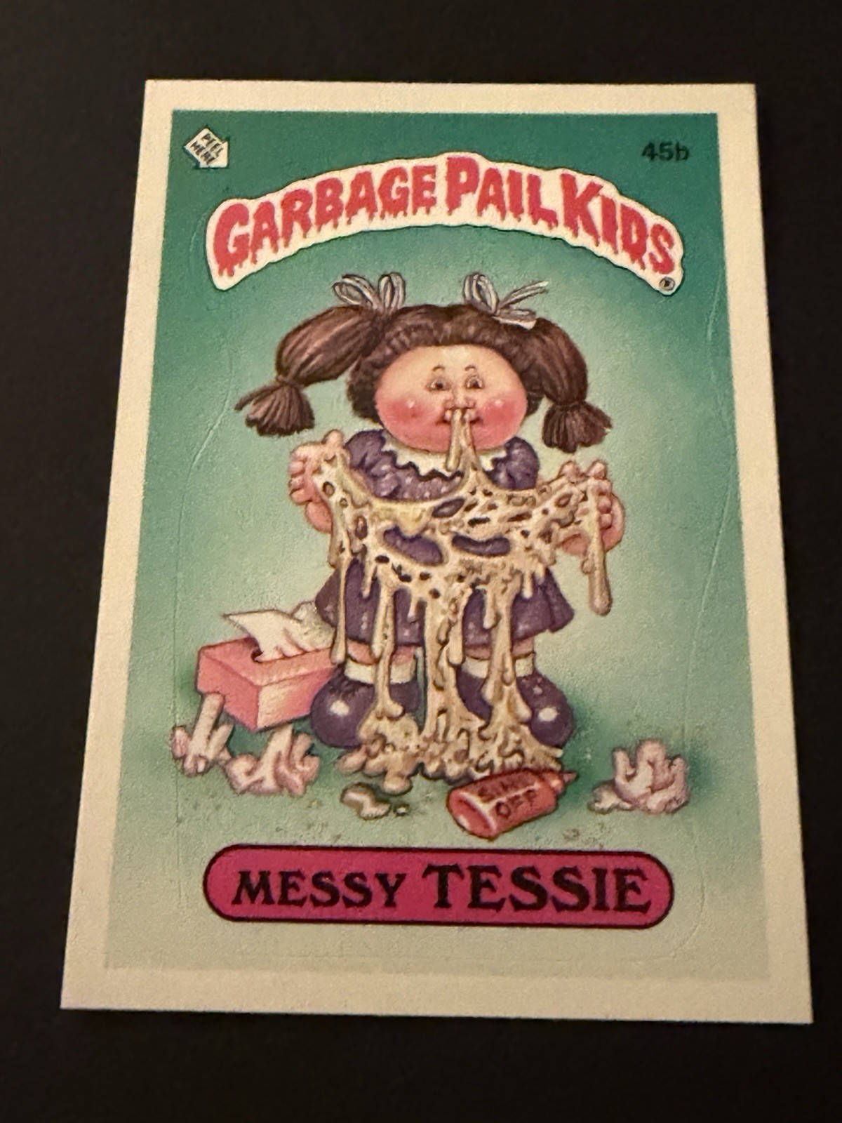Topps Garbage Pail Kids Serie 2 Messy TESSIE non classificato quasi nuovo GPK 1986