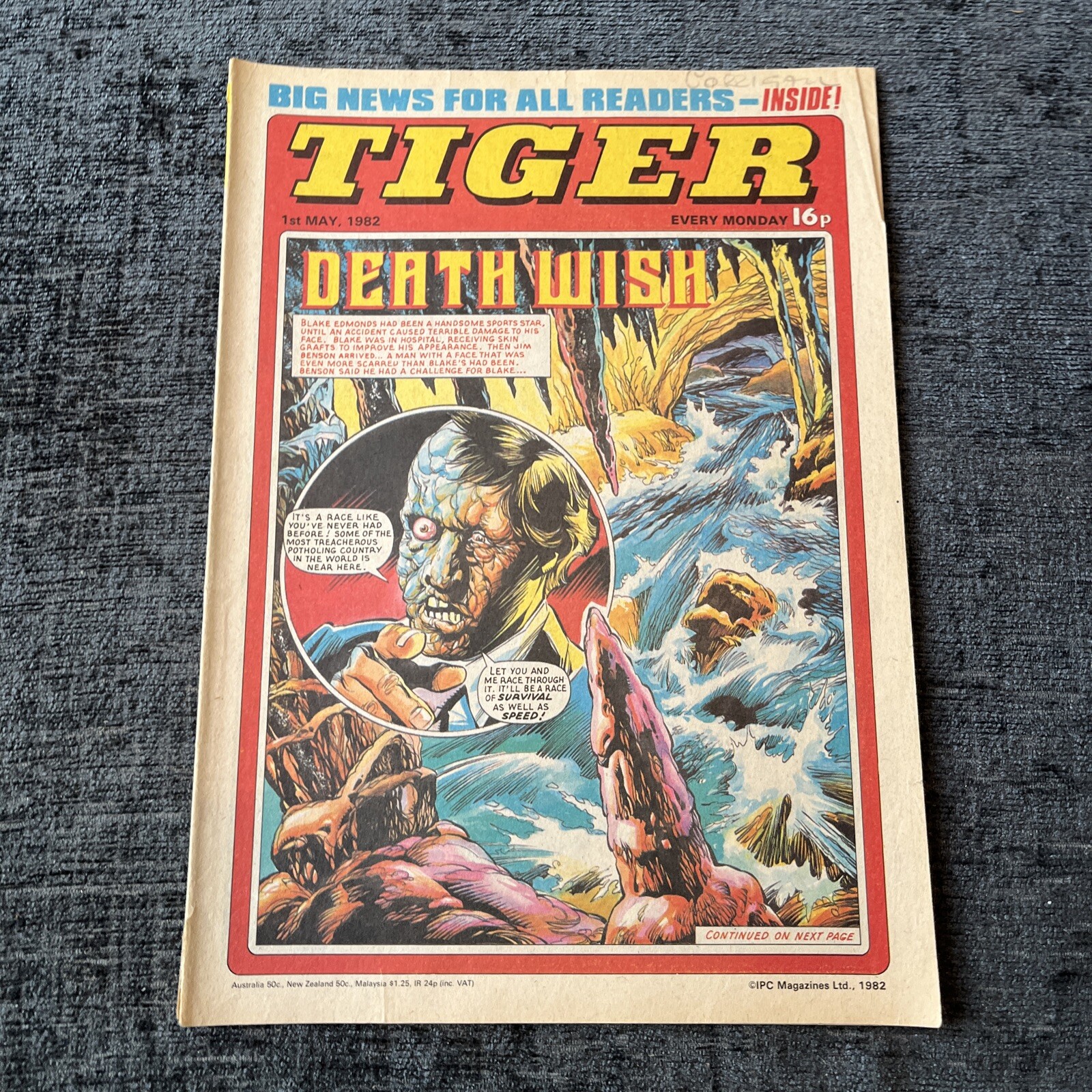 Tiger Comic - 1 May 1982 - Aberdeen Graeme Souness - Last Skid Solo