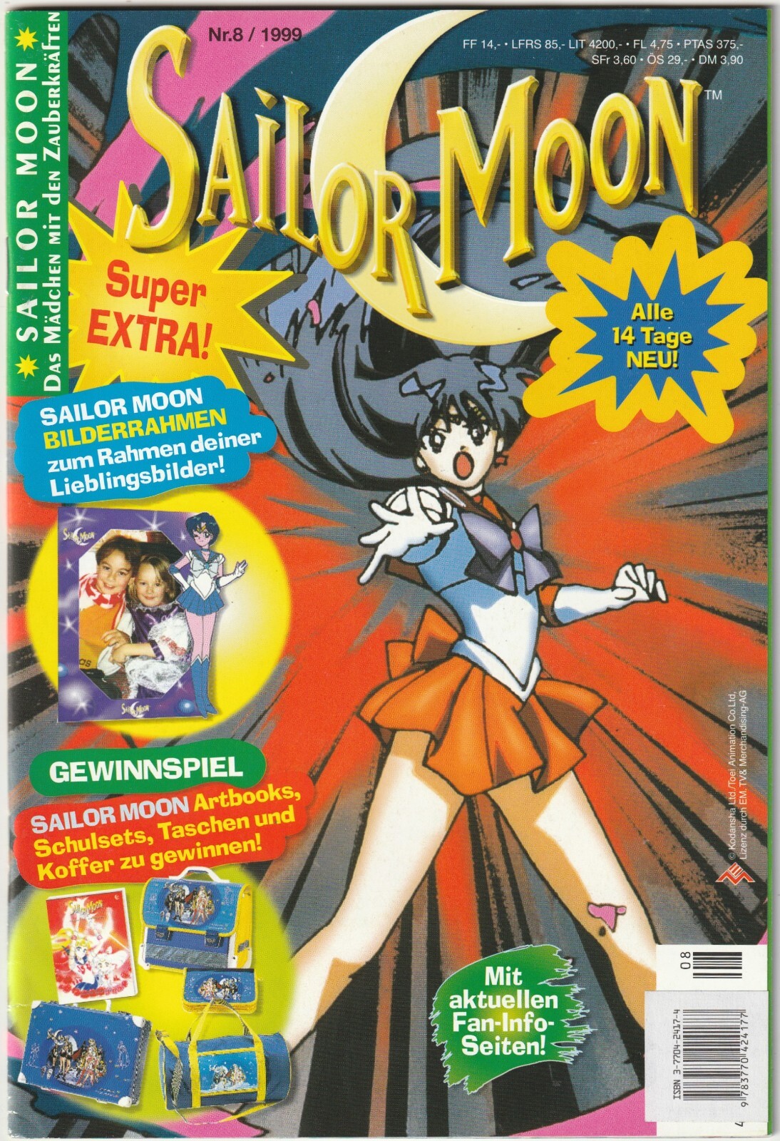 ✪ SAILOR MOON #8/1999 + supplemento/extra, Ehapa COMICHEFT NUOVO TOP 0-1