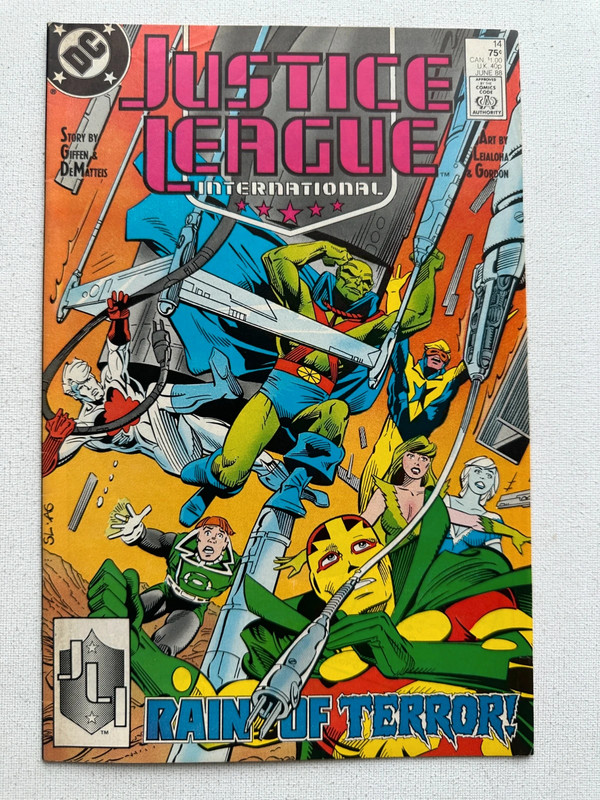 Justice League America 14 Cover by Keven Maguire & Al Gordon (1987 DC)