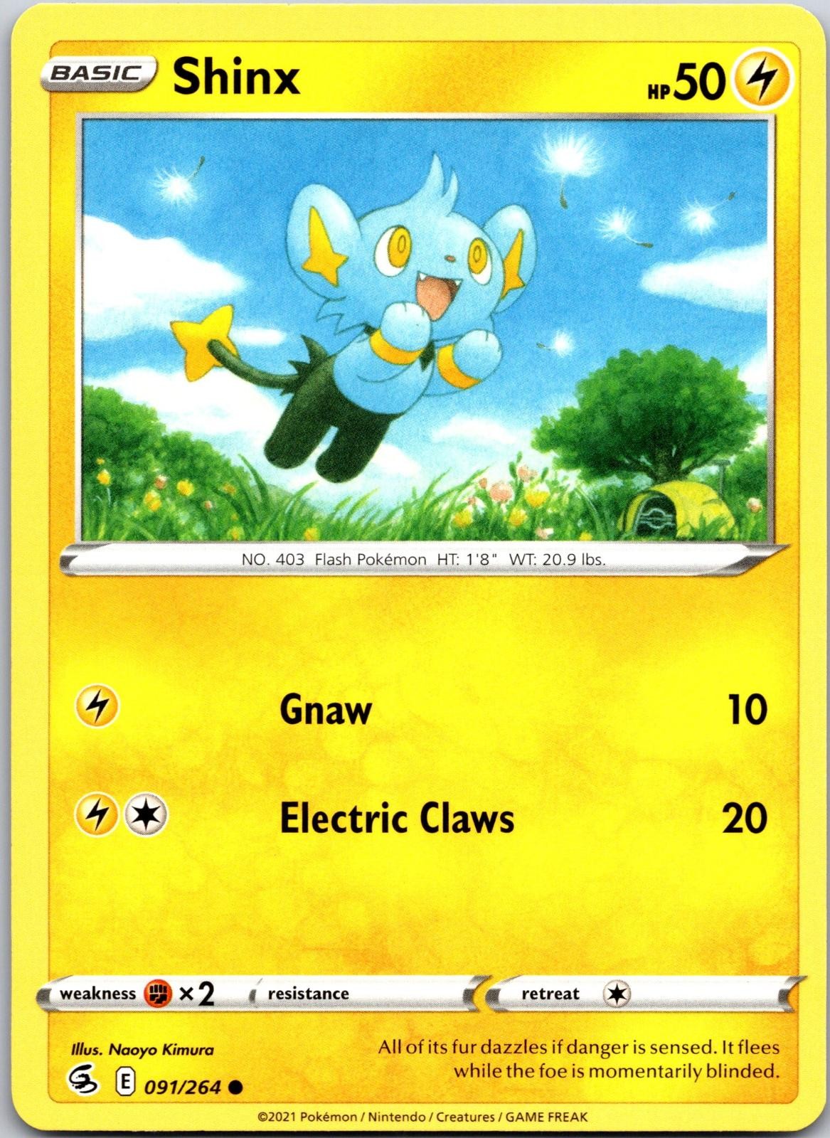 Shinx (#6 Pikachu Stamped) 091/264 Promo Battle Academy 2022 Pokemon Near Mint