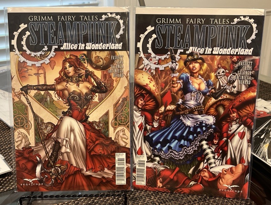 Grimm Fairy Tales Steampunk: Alice nel Paese delle Meraviglie #3c/#3d Set Luis Zenescope