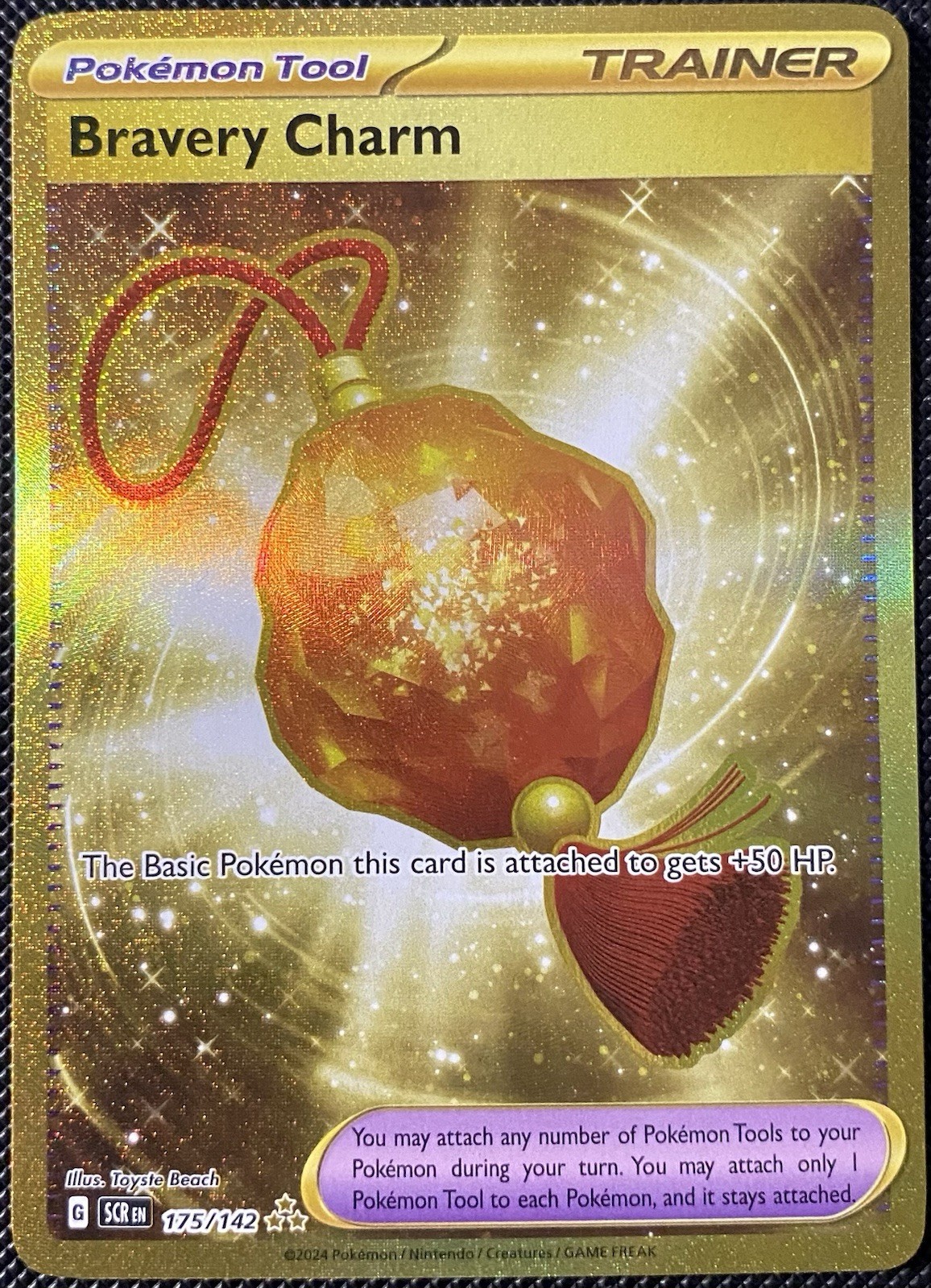 Bravery Charm 175/142 Sv07: Stellar Crown Holo NM Pokémon
