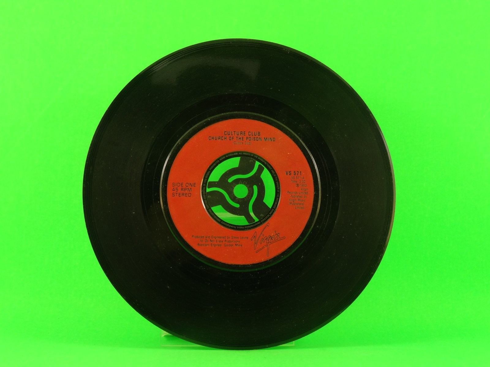 CULTURE CLUB CHURCH OF THE POISON MIND (plain sleeve) (1) (137) 7" VIRGIN