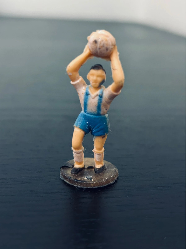 Vintage Plastic Voetballer Poppetje – Inworp Houding (Jaren '70 / '80)