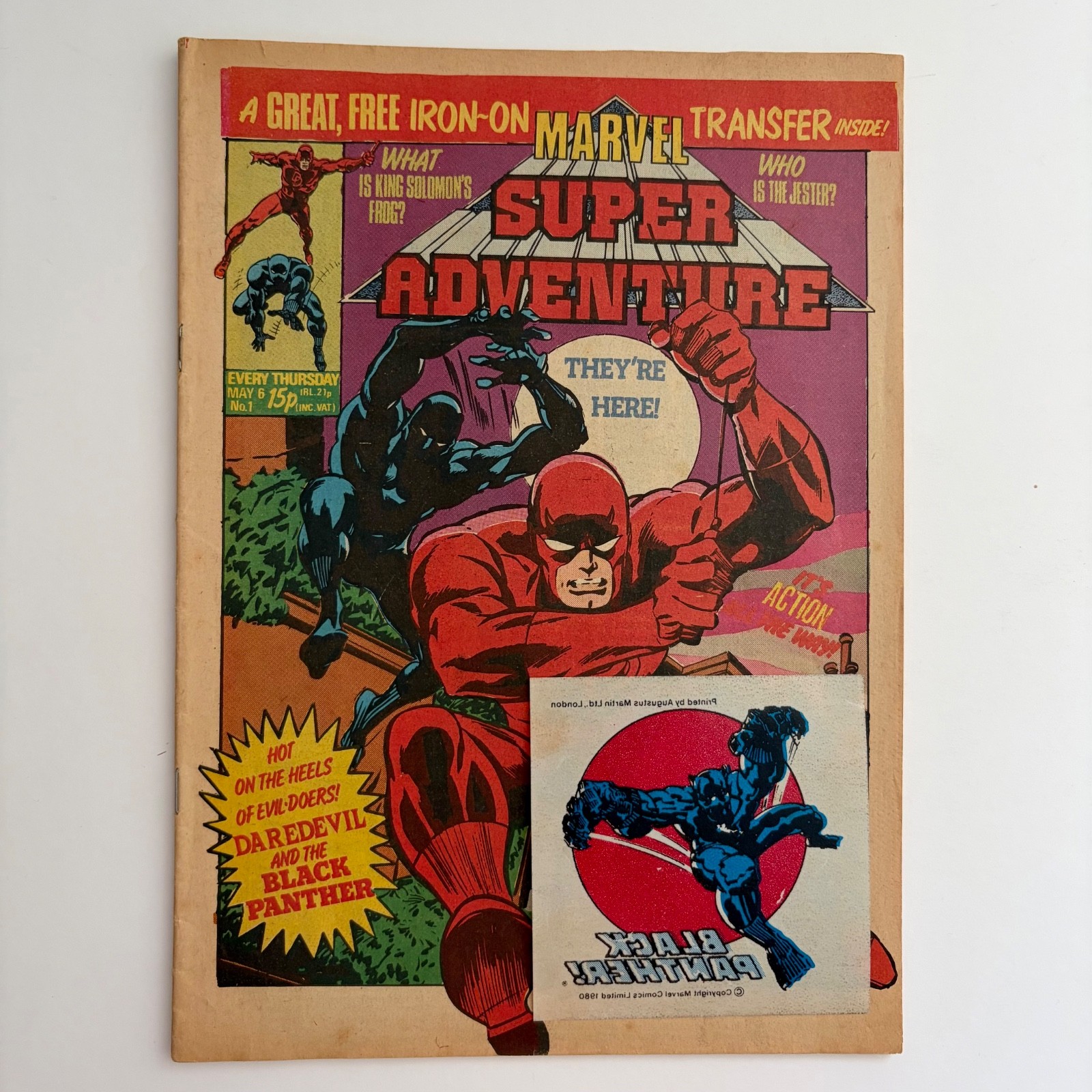 Marvel Super Adventure Issue 1 1981 Marvel UK Comic With Black Panther Free Gift