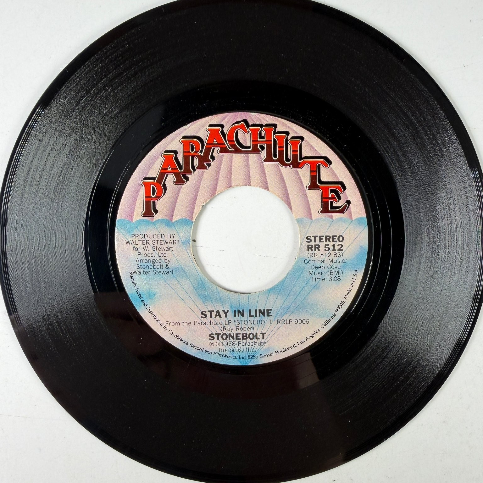 Stonebolt – Stay In Line / I Will Still Love You 7" Record 1978 Parachute Rock