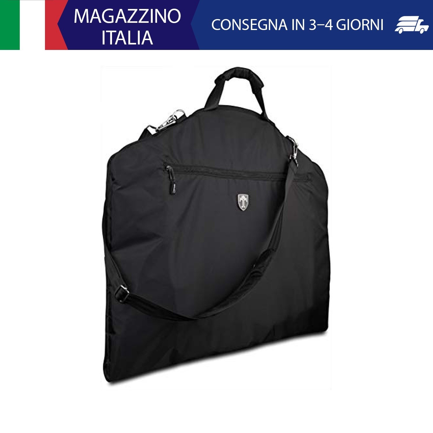TRAVANDO Porta Abiti da Viaggio con Tasca Computer 15” integrata, Cinghia tracol