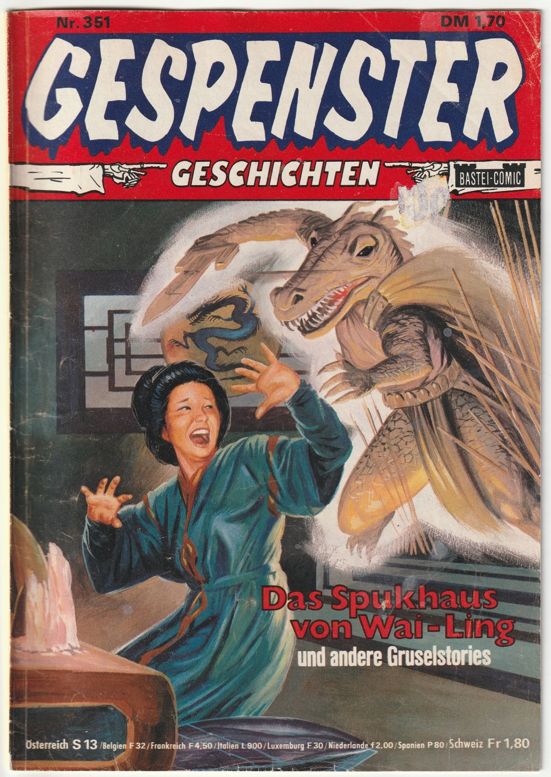 ✪ STORIE DI FANTASMI #351 La casa infestata di Wai..., Bastei 1981 COMICHEFT Z2
